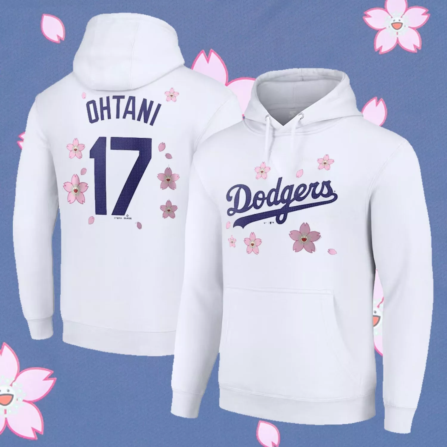 Men Los Angeles Dodgers #17 Ohtani white MLB 2025 Hoodie style 2
